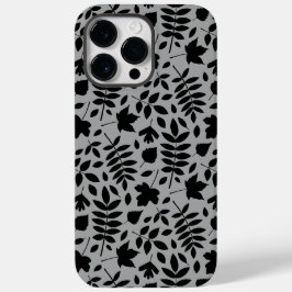 Fallen Löv Mönster Black på Grått