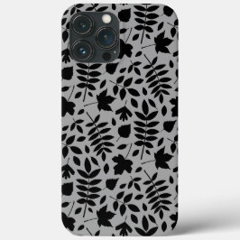 Fallen Löv Mönster Black på Grått