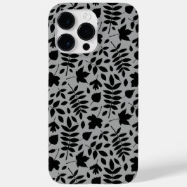 Fallen Löv Mönster Black på Grått