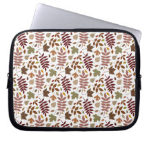 Fallen Löv Rpt Mönster Höst färger på White