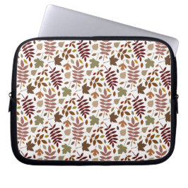 Fallen Löv Rpt Mönster Höst färger på White Laptop Fodral