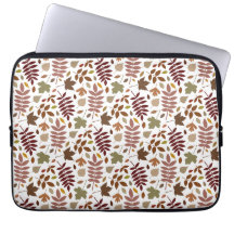 Fallen Löv Rpt Mönster Höst färger på White