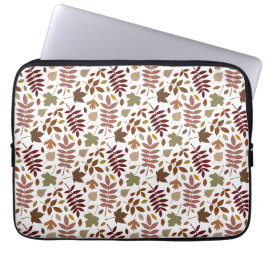 Fallen Löv Rpt Mönster Höst färger på White Laptop Fodral
