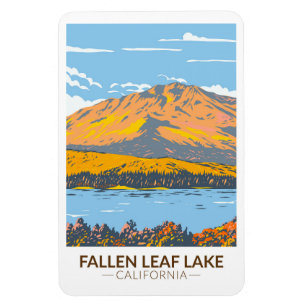 Fallen Löv Sjö Kalifornien i Fall Vintage Magnet