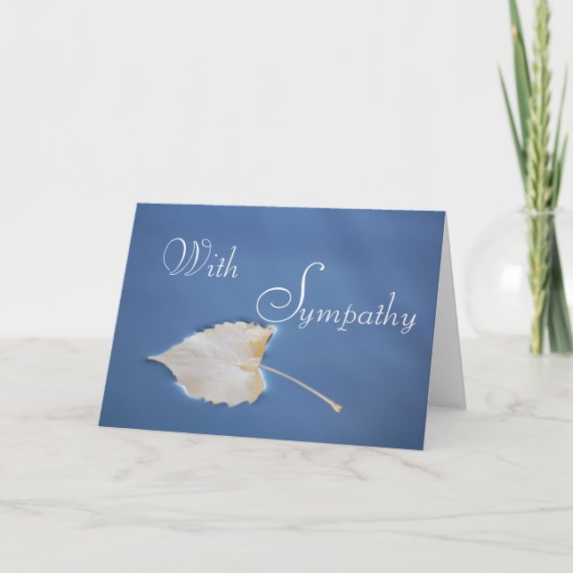Fallen Löv Sympathy Greeting Card Kort (Framsida)