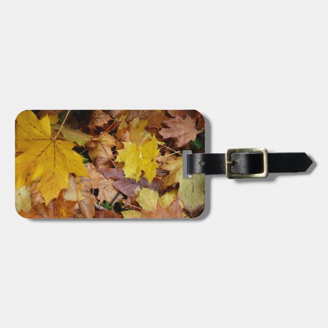 Fallen Maple Löv Gult - höstkaraktär Bagagebricka (Horisontell Framsida)