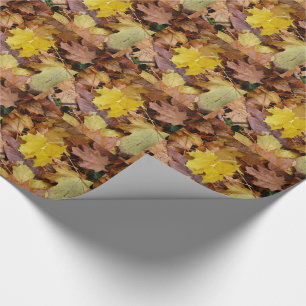 Fallen Maple Löv Gult - höstkaraktär Presentpapper
