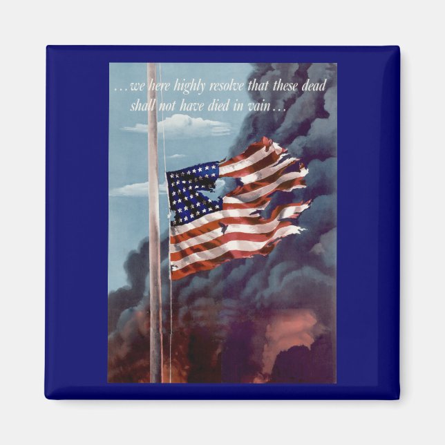 Fallen men inte glömd magnet (Framsidan)