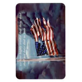 Fallen men inte glömd rökriven Flagga flexibel Magnet