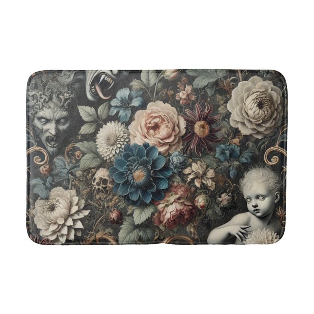 Fallen Nursery - Gothic Blommigt Design Badrumsmatta (Framsidan)
