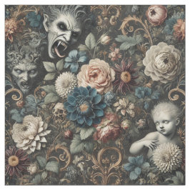 Fallen Nursery - Gothic Påstående Tile Tyg