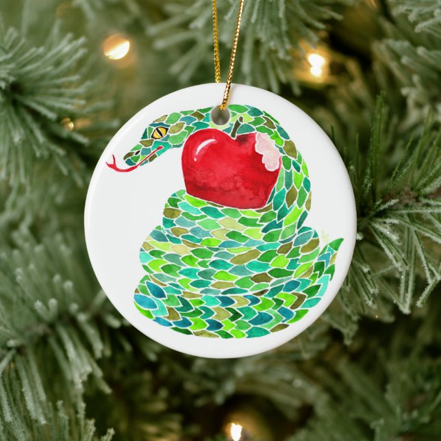 Fallen och serpenten Jesse Träd Julgransprydnad Keramik (Träd)