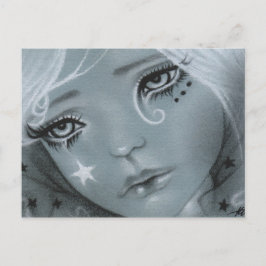 Fallen star docka ansikte vykort