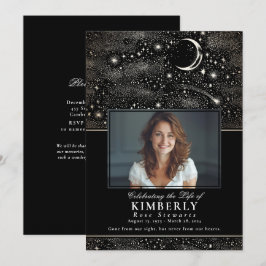 Fallen Star Firande av Life Funeral Memorial Inbjudningar