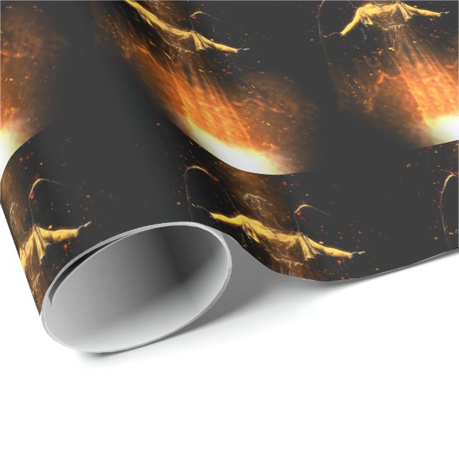 Fallen Stiga upp från flamman Presentpapper (Rullad Hörn)