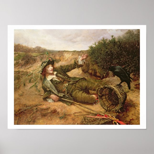 Fallen vid Wayside, 1886 (olja på canvas) Poster (Framsidan)