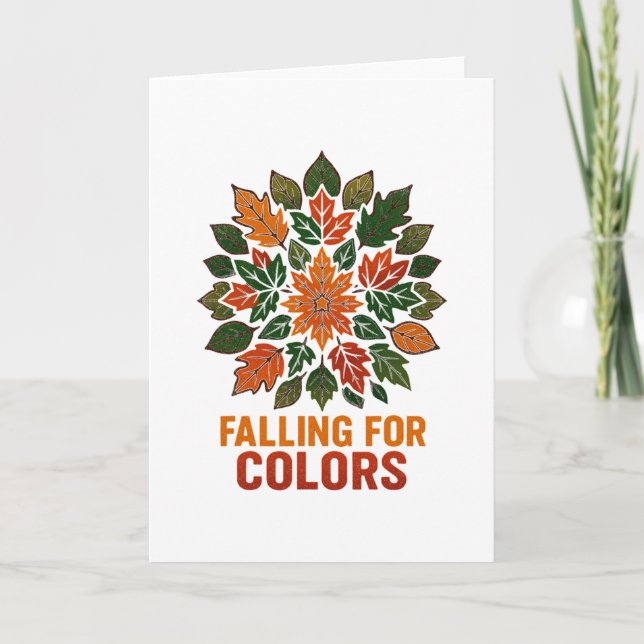Faller För Färger Höstlöv Lövverk Thanksgiving Kort (Framsida)