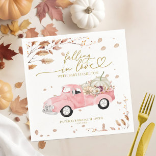 Faller i kärlek Flickans baby shower Pappersservett