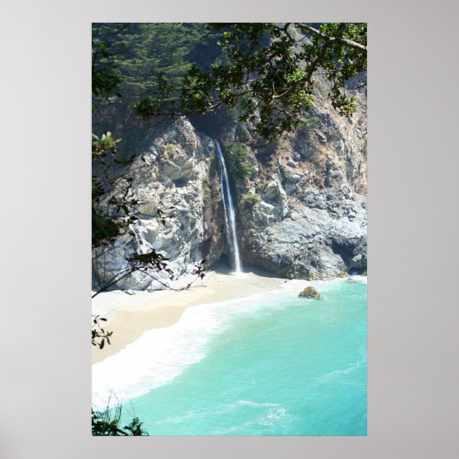 faller vid Big Sur Poster (Framsidan)