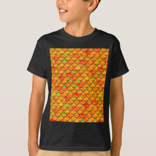 Fallera skalor för Orange och Grönt Tee Shirt