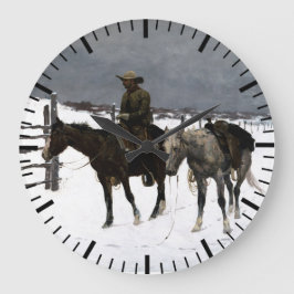 Fallet med cowboyen Frederic Remington 1895 Wester Stor Klocka