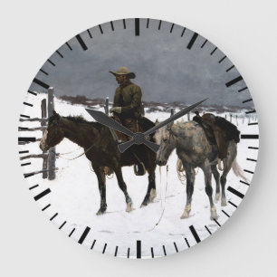 Fallet med cowboyen Frederic Remington 1895 Wester Stor Klocka