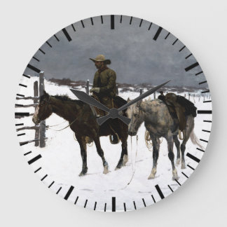 Fallet med cowboyen Frederic Remington 1895 Wester Stor Klocka