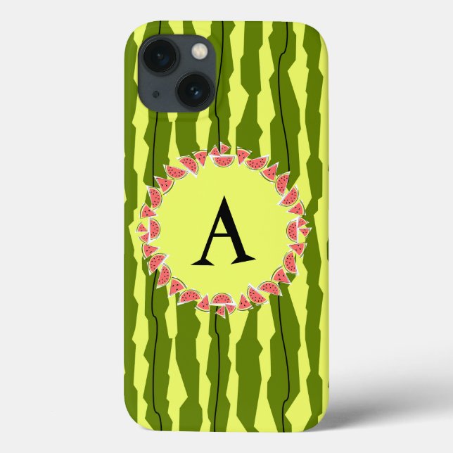 Fallet Watermelon Rand "Monogram" iPad (Baksida)