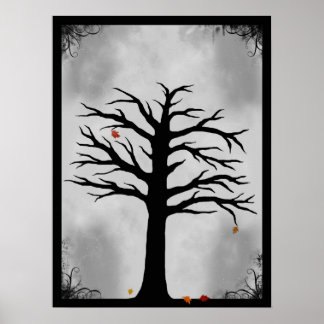 Fallets sista Löv - Spooky Träd Poster
