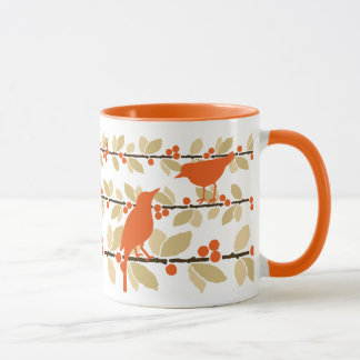 Fallfåglar på Grenar med Berries Mugg