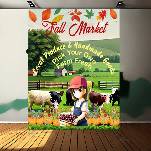 Fallfestival Plocka din egen färska jordbruksprodu Poster