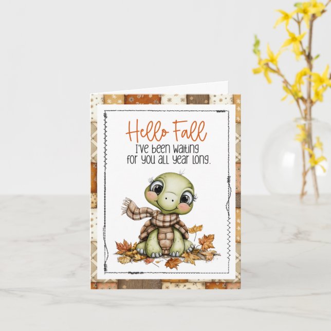 Fallhälsningskort, Fallturturturturakort Kort (Gul blomma)