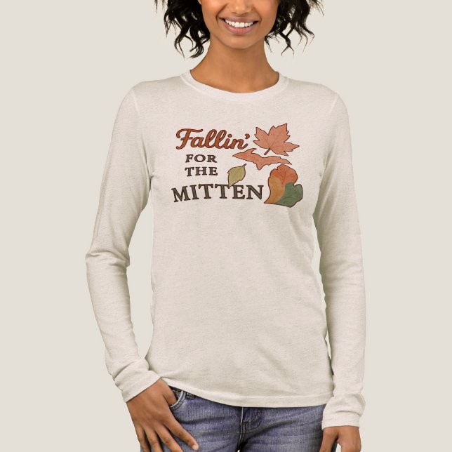 FALLIN' FOR THE MITTEN MICHIGAN FALL TEE (Framsida)