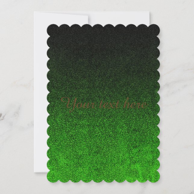 Falling Black & Grönt Glitter-övertoning (Framsida)