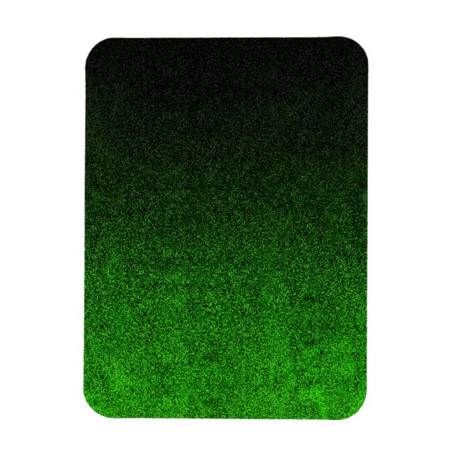 Falling Black & Grönt Glitter-övertoning Magnet (Vertikal)