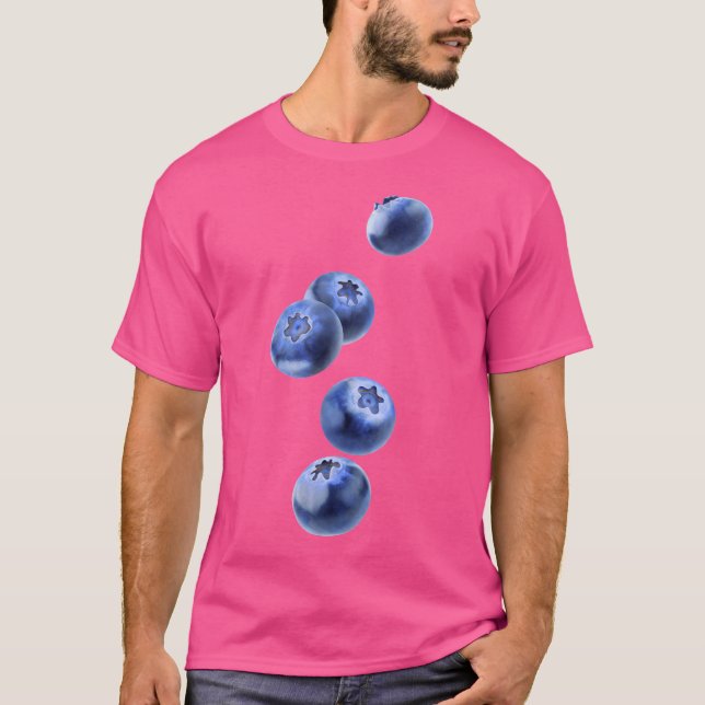 Falling Blueberries T Shirt (Framsida)
