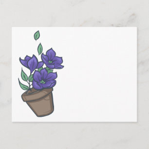 Falling Bowl of Petunias Vykort