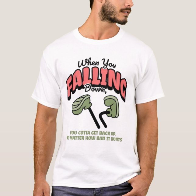 "Falling Down" Surreal Svamp Grafisk T-shirt (Framsida)