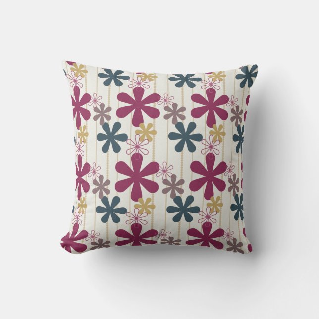 Falling Flowers American MOJO Pillow Kudde (Framsida)