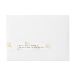 Falling Guld Ginkgo Lövs Wraparound Label Etikettband