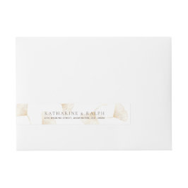 Falling Guld Ginkgo Lövs Wraparound Label Etikettband