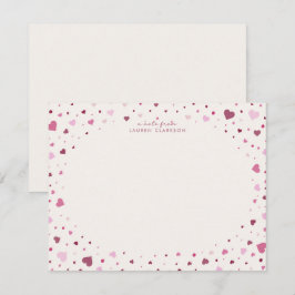 Falling Hearts Stationery Note Card Inbjudningar