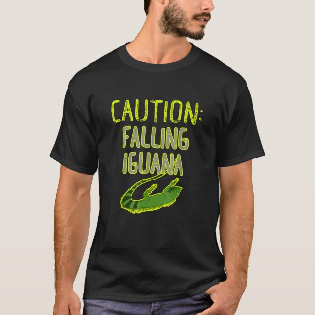 Falling Iguana Freeze Funny Florida T Shirt (Framsida)