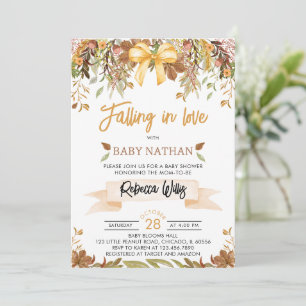 Falling in Love Baby Shower Inbjudan