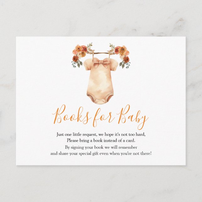 Falling In Love Blommiga Barnkalas Böcker För Bebi Vykort (Framsida)