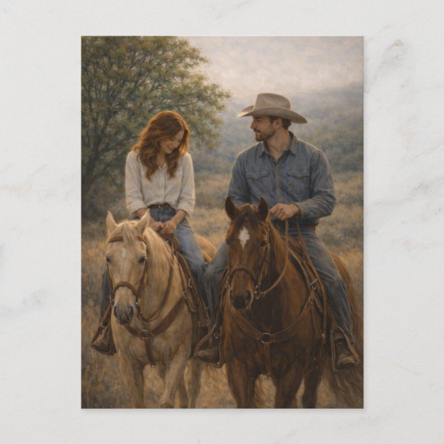 Falling in Stride | Western Horse Art | Postcard Vykort (Framsida)