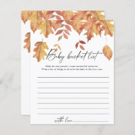 Falling löv - Baby bucket list-spel