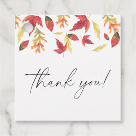 Falling löv höstbabydusch Tack Gåvor Etiketter