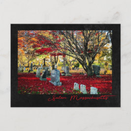 Falling Löv i Salem, Massachusetts Vykort