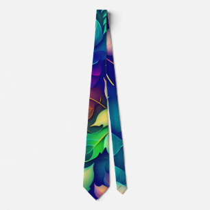 Falling löv Violet Gradient Rainbow Mönster Slips